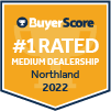 BuyerScore award - Northland #1 Medium dealership